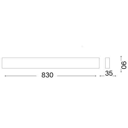 Ideal Lux - LED Nástenné svietidlo DELTA LED/30W/230V 3000K 83 cm CRI 90 biela
