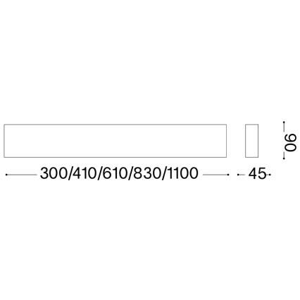 Ideal Lux - LED nástenné svietidlo DELTA LED LED/14W/230V 3000K 41 cm CRI 90 betón