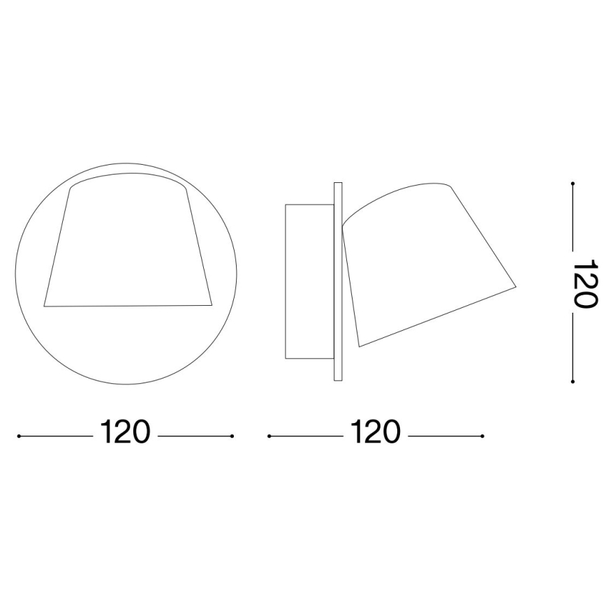 Ideal Lux - LED Nástenné svietidlo GIM LED/6W/230V čierna