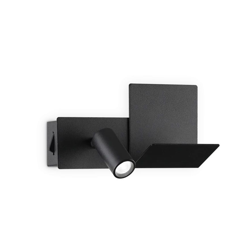 Ideal Lux - LED Nástenné svietidlo KOMODO LED/4,5W/230V USB CRI 90 čierna