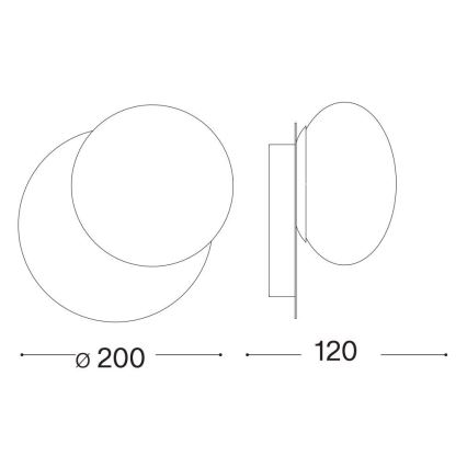 Ideal Lux - LED Nástenné svietidlo NINFEA 1xGX53/9W/230V zlatá