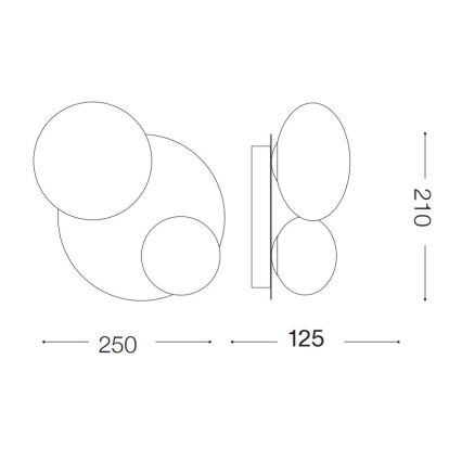 Ideal Lux - LED nástenné svietidlo NINFEA 2xG9/3W/230V biela