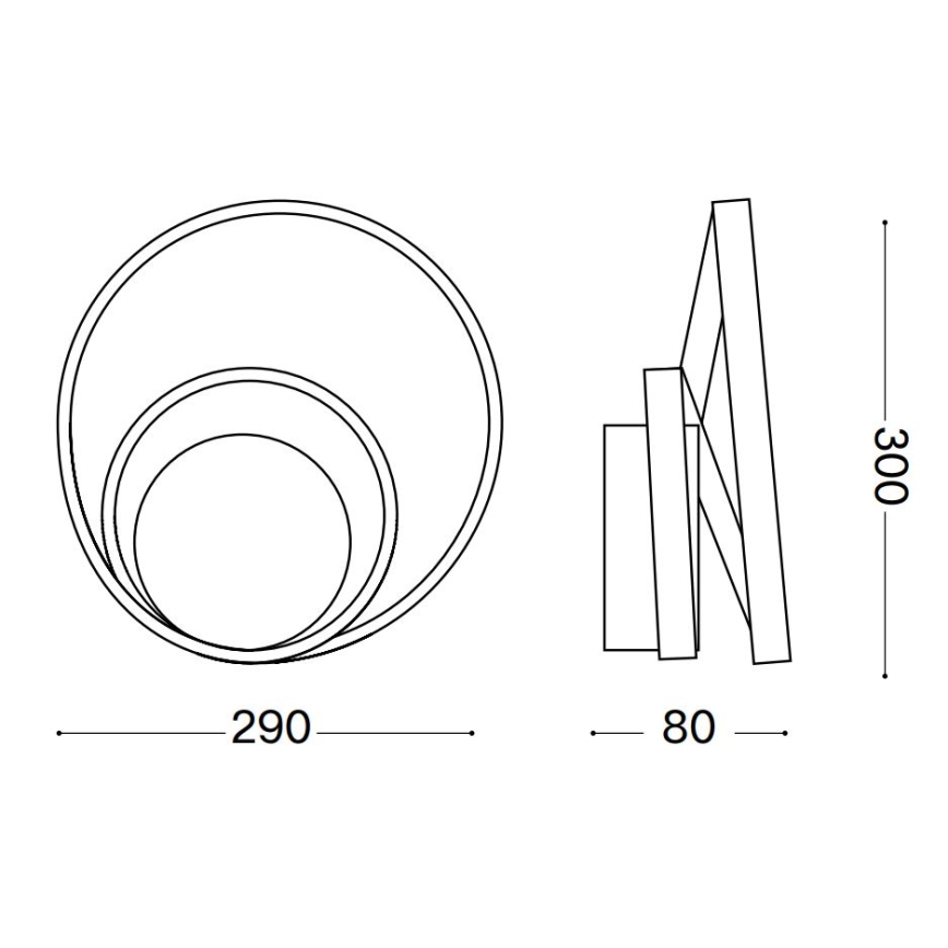Ideal Lux - LED Nástenné svietidlo OZ LED/26W/230V CRI 90 biela