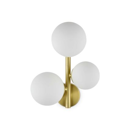 Ideal Lux - LED Nástenné svietidlo PERLAGE 3xG9/3W/230V zlatá/biela