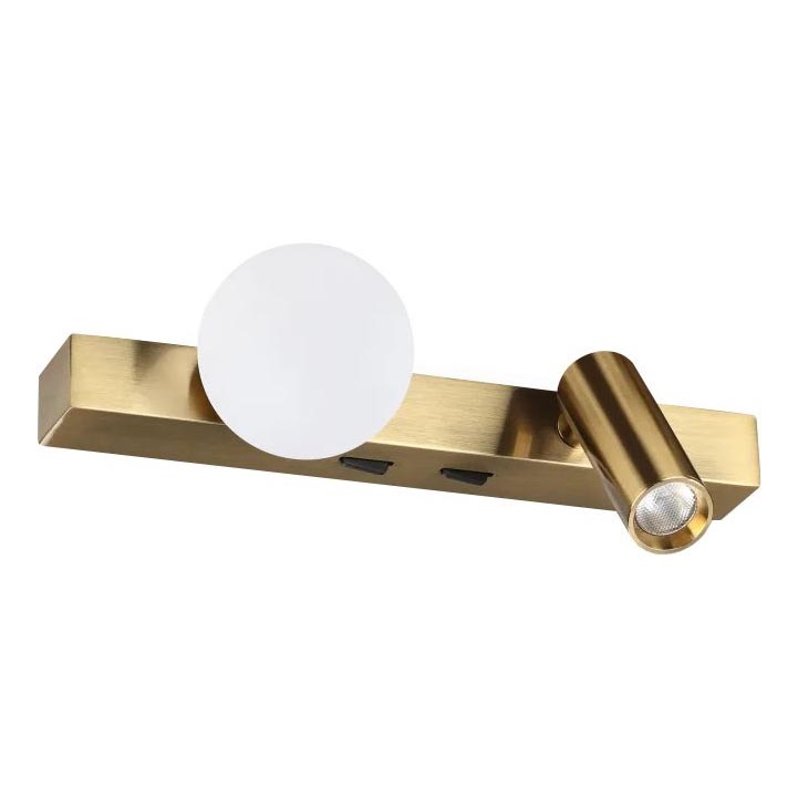 Ideal Lux - LED Nástenné svietidlo PING PONG 2xLED/3W/230V CRI 90 mosadz
