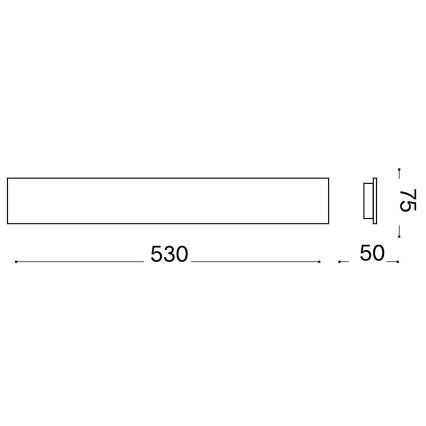 Ideal Lux - LED Nástenné svietidlo ZIG ZAG LED/23W/230V 53 cm CRI 90 mosadz