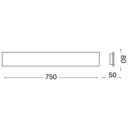 Ideal Lux - LED nástenné svietidlo ZIG ZAG LED/30W/230V 75 cm CRI 90 biela