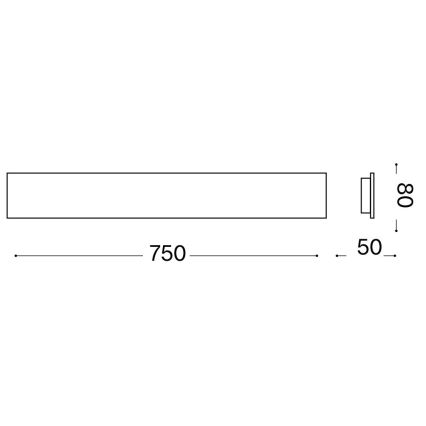 Ideal Lux - LED Nástenné svietidlo ZIG ZAG LED/30W/230V 75 cm CRI 90 čierna