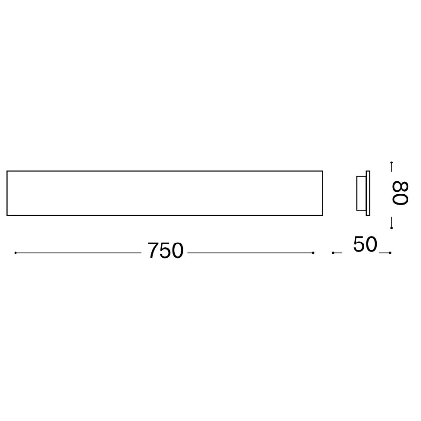 Ideal Lux - LED Nástenné svietidlo ZIG ZAG LED/30W/230V 75 cm CRI 90 čierna