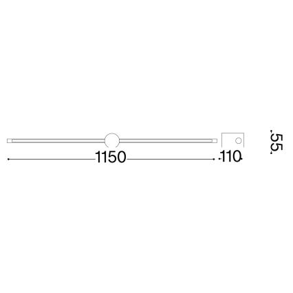 Ideal Lux - LED Obrazové svietidlo FILO LED/16W/230V 115 cm CRI 90 čierna