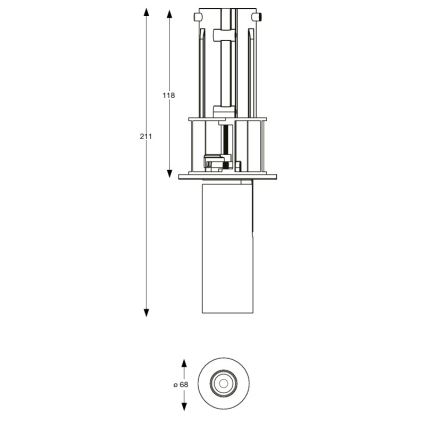 Ideal Lux - LED zapustené bodové svietidlo NOVA LED/6W/230V 3000K CRI 90 priemer 6,8 cm čierne