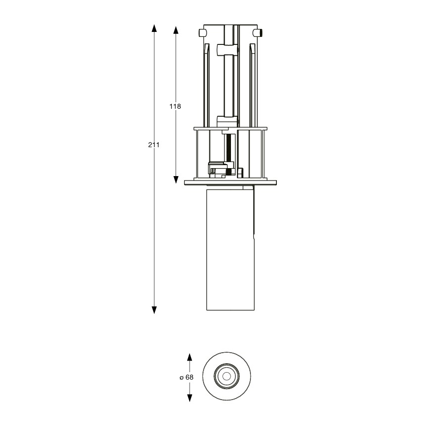 Ideal Lux - LED zapustené bodové svietidlo NOVA LED/6W/230V 3000K CRI 90 priemer 6,8 cm čierne