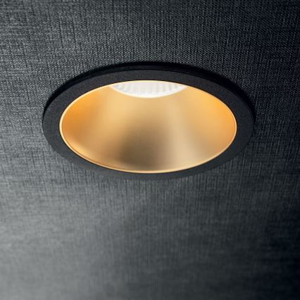 Ideal Lux - LED podhľadové svietidlo GAME TRIM LED/11W/230V 3000K CRI 90 priemer 8,5 cm IP40 zlatá/čierna