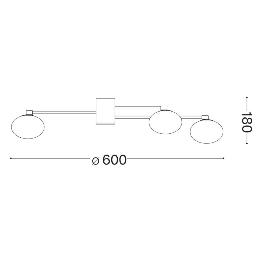 Ideal Lux - LED Prisadený luster HERMES 5xG9/3W/230V pr. 60 cm biela
