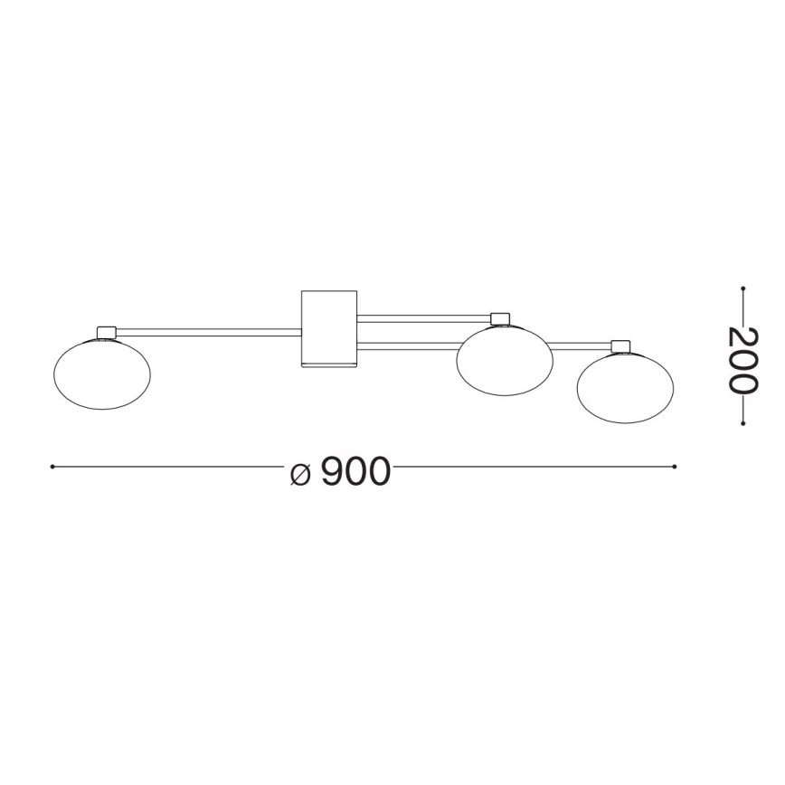 Ideal Lux - LED Prisadený luster HERMES 5xG9/3W/230V pr. 90 cm biela