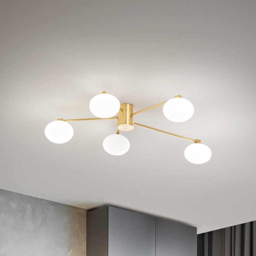 Ideal Lux - LED Prisadený luster HERMES 5xG9/3W/230V pr. 90 cm zlatá