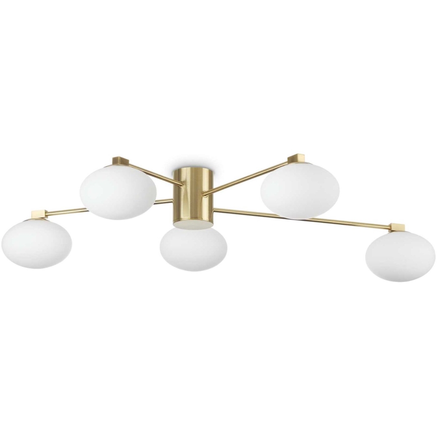 Ideal Lux - LED Prisadený luster HERMES 5xG9/3W/230V pr. 90 cm zlatá