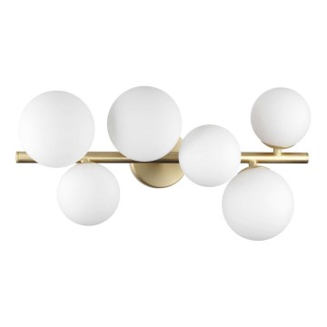 Ideal Lux - LED Prisadený luster PERLAGE 6xG9/3W/230V 49 cm zlatá/biela