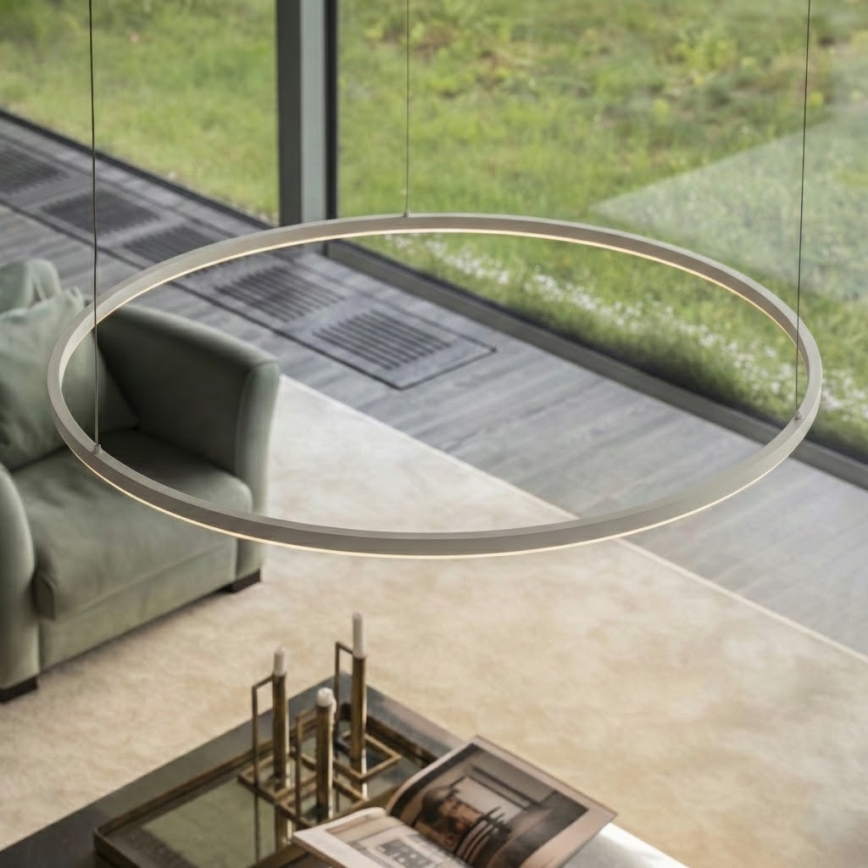 Ideal Lux - LED Stmievateľný luster na lanku ORACLE SLIM LED/42W/230V 4000K pr. 90 cm CRI 90 biela