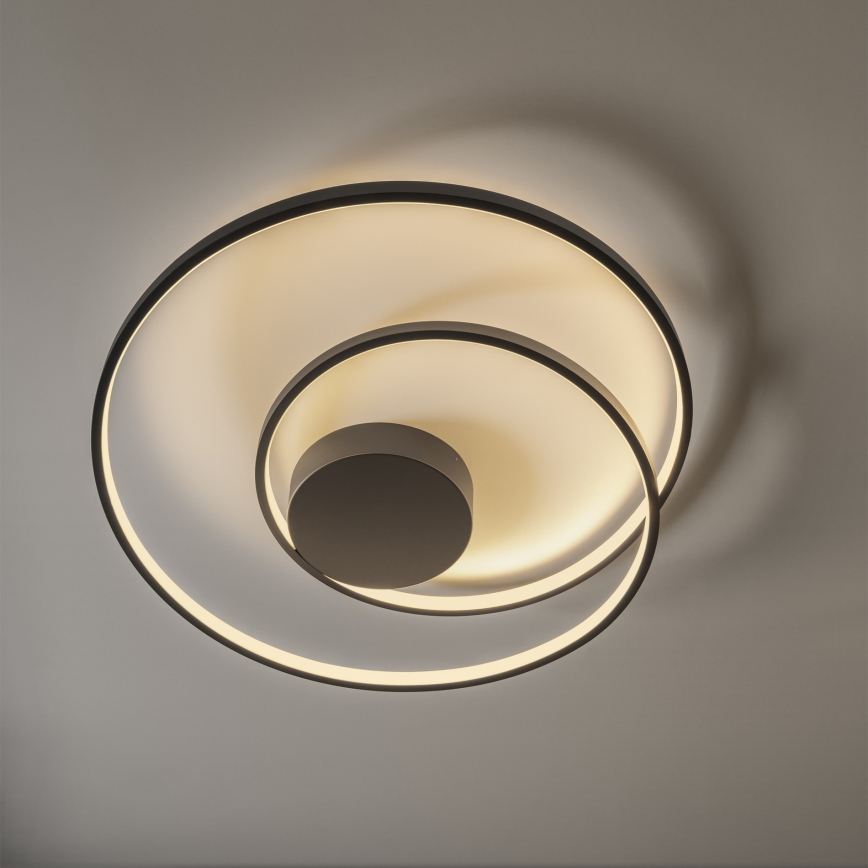 Ideal Lux - LED Stmievateľné stropné svietidlo OZ LED/48W/230V pr. 60 cm CRI 90 čierna