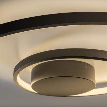 Ideal Lux - LED Stmievateľné stropné svietidlo OZ LED/48W/230V pr. 60 cm CRI 90 čierna
