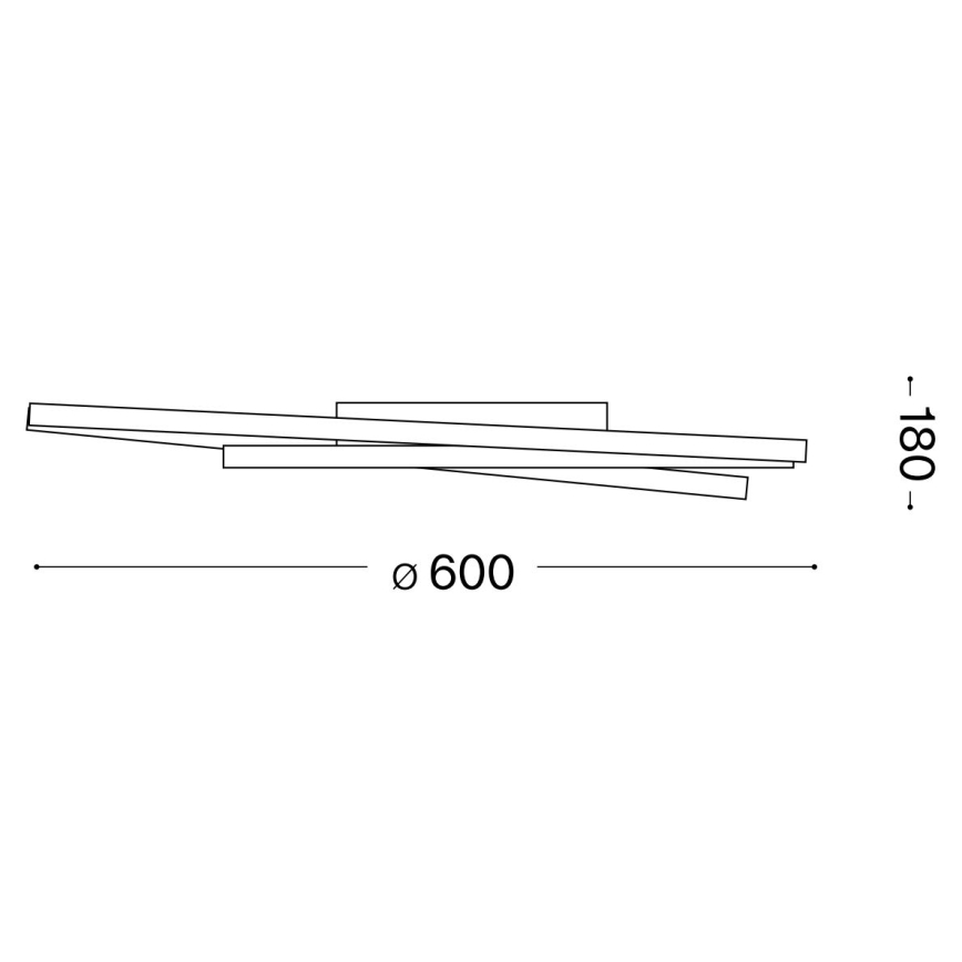 Ideal Lux - LED Stmievateľné stropné svietidlo OZ LED/48W/230V pr. 60 cm CRI 90 zlatá