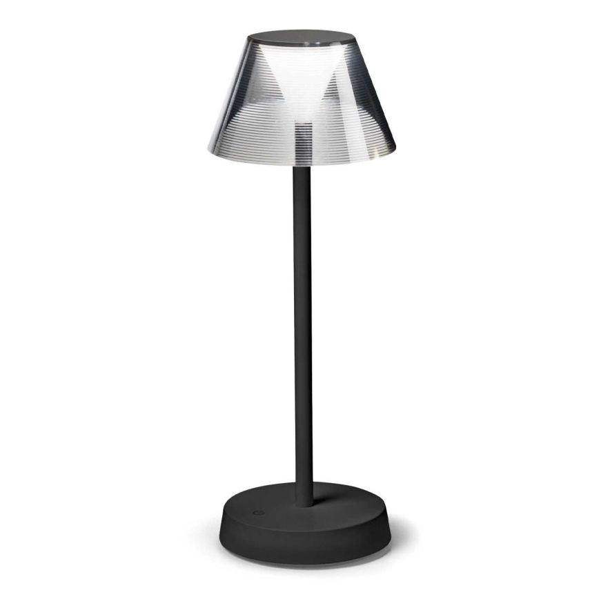 Ideal Lux - LED Stmievateľná dotyková lampa LOLITA LED/2,8W/5V 2200 mAh IP54 čierna