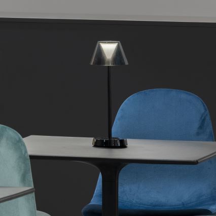 Ideal Lux - LED Stmievateľná dotyková lampa LOLITA LED/2,8W/5V 2200 mAh IP54 čierna