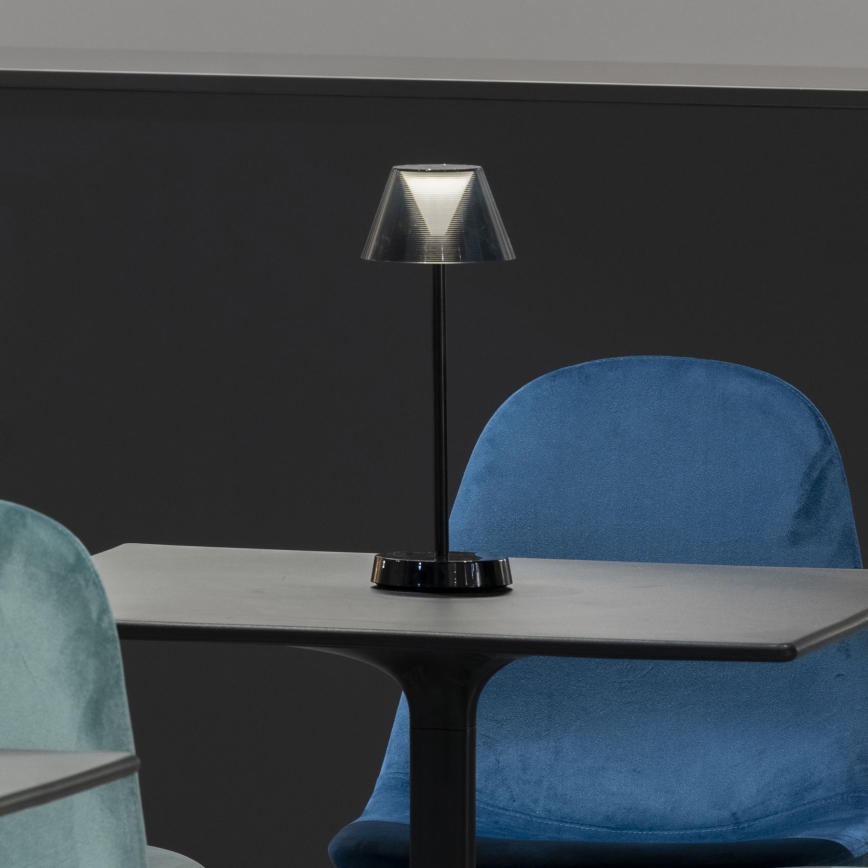 Ideal Lux - LED Stmievateľná dotyková lampa LOLITA LED/2,8W/5V 2200 mAh IP54 čierna