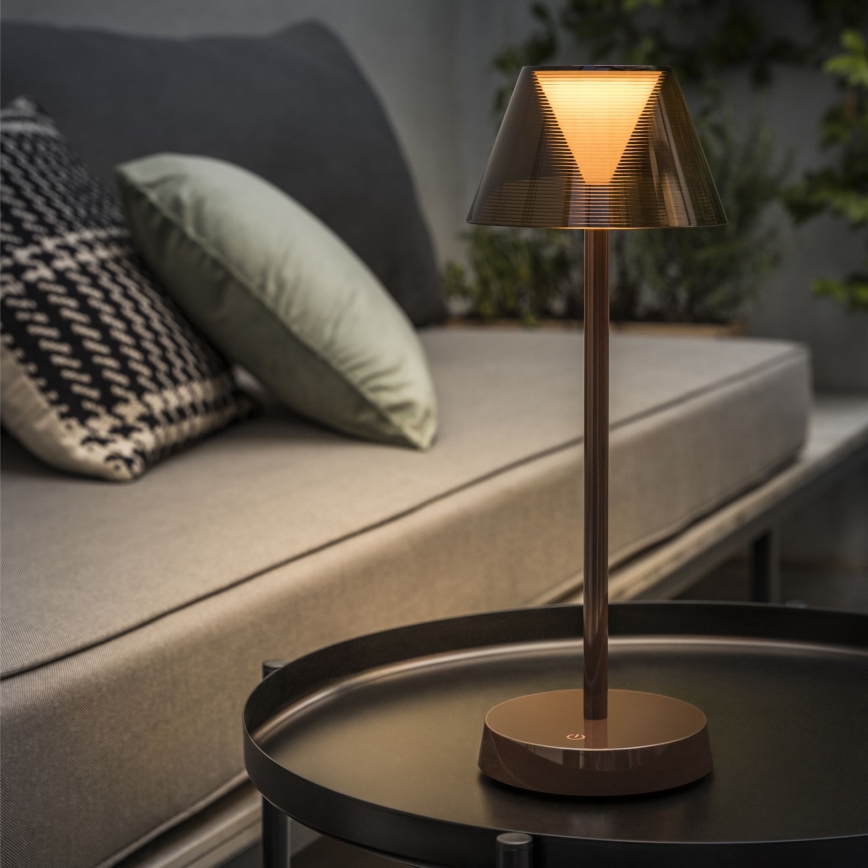 Ideal Lux - LED Stmievateľná dotyková lampa LOLITA LED/2,8W/5V 2200 mAh IP54 hnedá