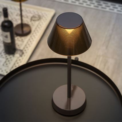 Ideal Lux - LED Stmievateľná dotyková lampa LOLITA LED/2,8W/5V 2200 mAh IP54 hnedá