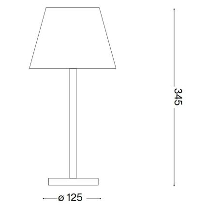Ideal Lux - LED stmievateľná dotyková lampa LOLITA LED/2,8W/5V 2200 mAh IP54 hnedá