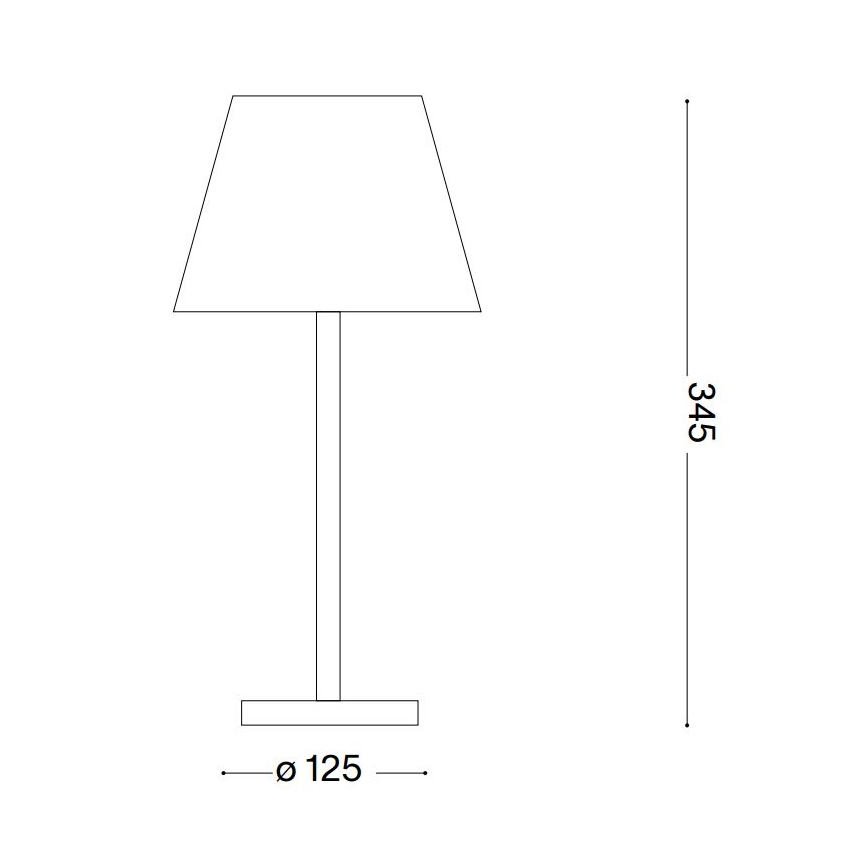 Ideal Lux - LED stmievateľná dotyková lampa LOLITA LED/2,8W/5V 2200 mAh IP54 hnedá