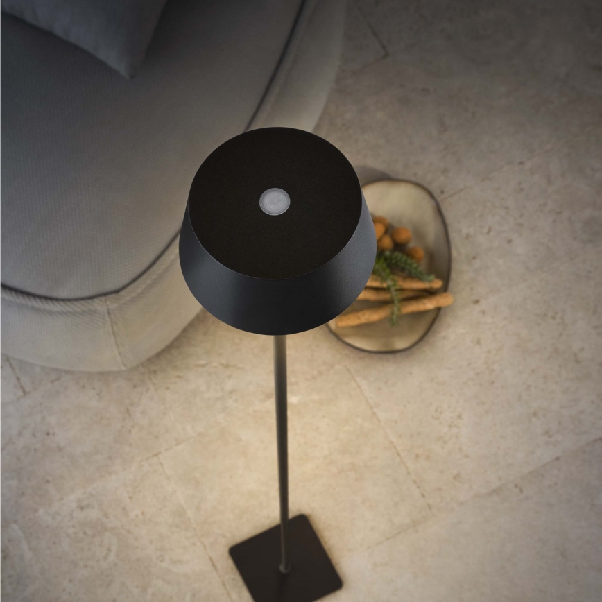 Ideal Lux - LED stmievateľná dotyková vonkajšia lampa PURE LED/1,5W/3,7V 2200 mAh CRI 90 IP54 čierna