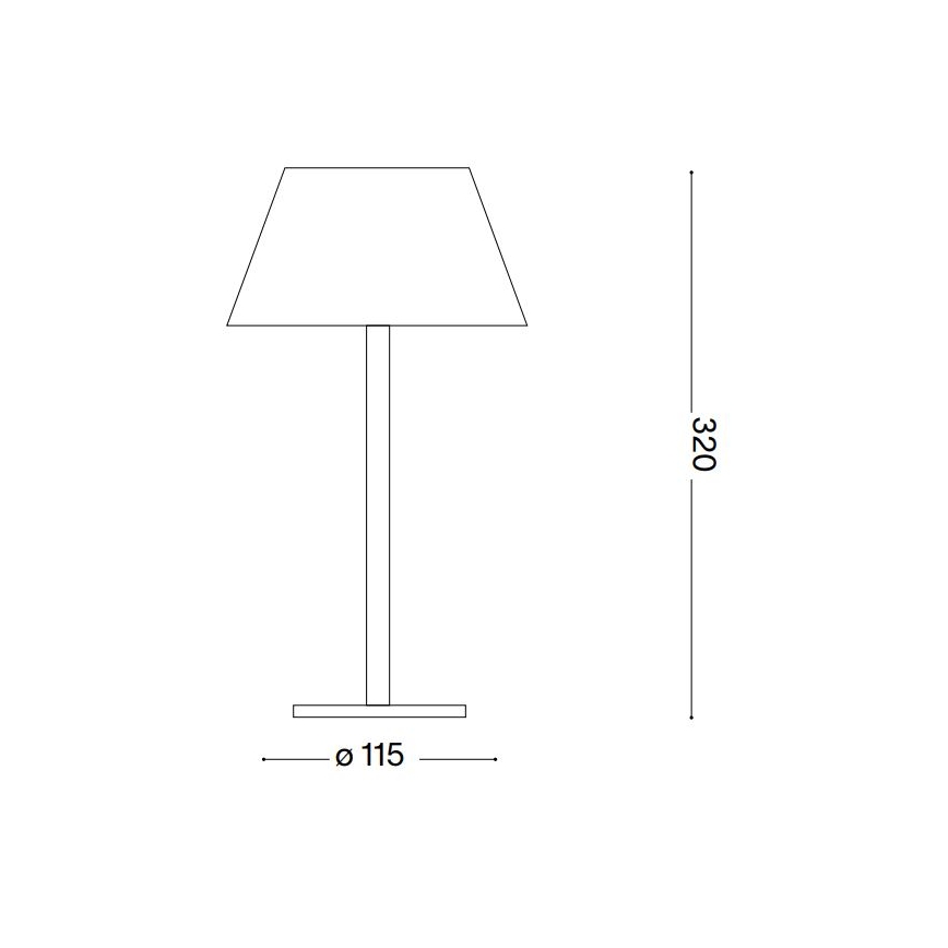 Ideal Lux - LED stmievateľná dotyková vonkajšia lampa PURE LED/1,5W/3,7V 2200 mAh CRI 90 IP54 čierna