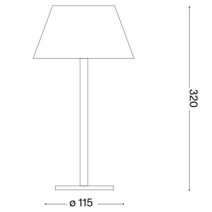 Ideal Lux - LED Stmievateľná dotyková vonkajšia lampa PURE LED/1,5W/3,7V 2200 mAh CRI 90 IP54 hnedá