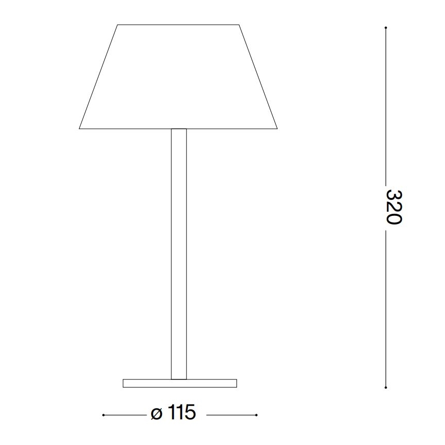 Ideal Lux - LED Stmievateľná dotyková vonkajšia lampa PURE LED/1,5W/3,7V 2200 mAh CRI 90 IP54 hnedá