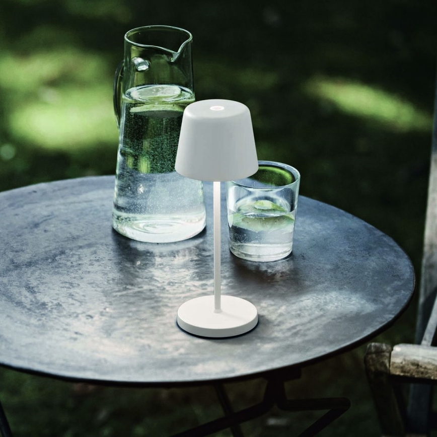 Ideal Lux - LED Stmievateľná dotyková vonkajšia stolná lampa CUTE LED/2,5W/3,7V 3000 mAh USB 2200-2700K IP65 biela