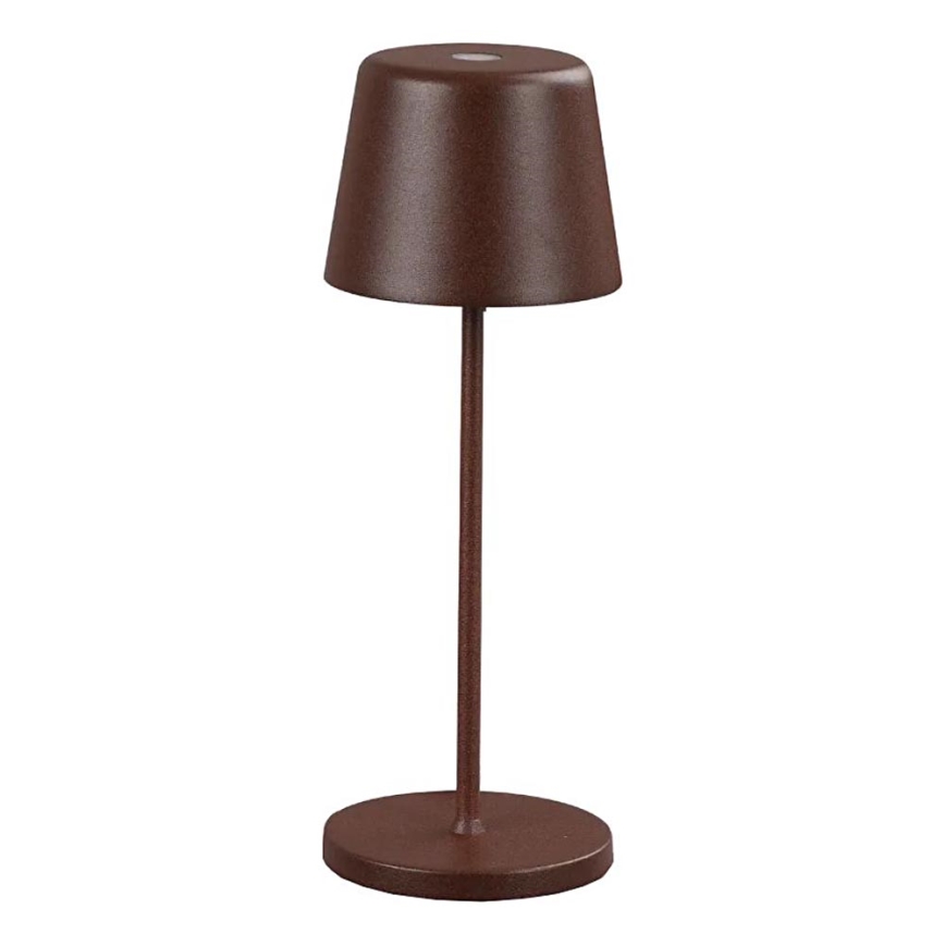 Ideal Lux - LED Stmievateľná dotyková vonkajšia stolná lampa CUTE LED/2,5W/3,7V USB 2200-2700K 3000 mAh IP65 hnedá