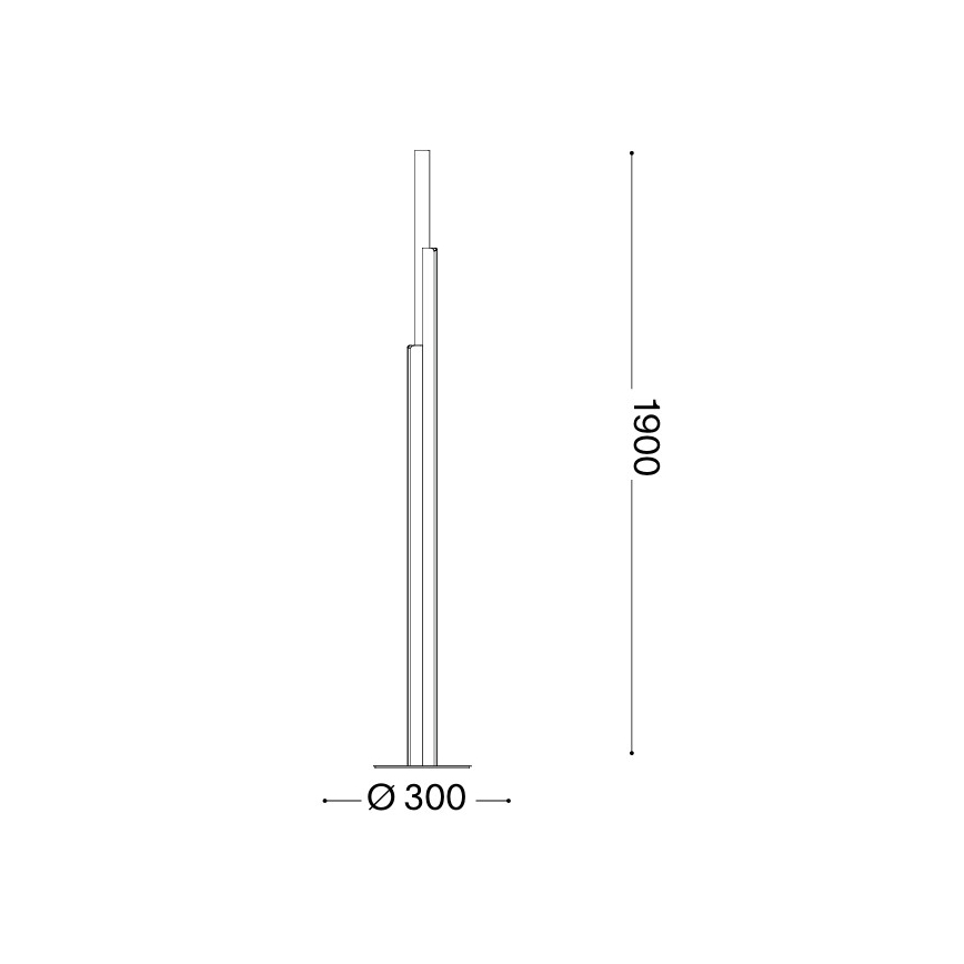 Ideal Lux - LED stmievateľná stojacia lampa DORICA 3xLED/33W/230V CRI 90 biela
