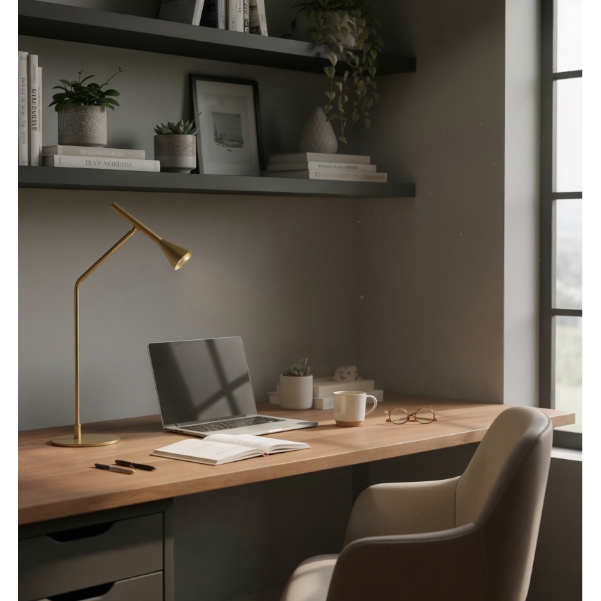 Ideal Lux - LED Stmievateľná dotyková stolná lampa DIESIS LED/6,5W/230V CRI 90 zlatá