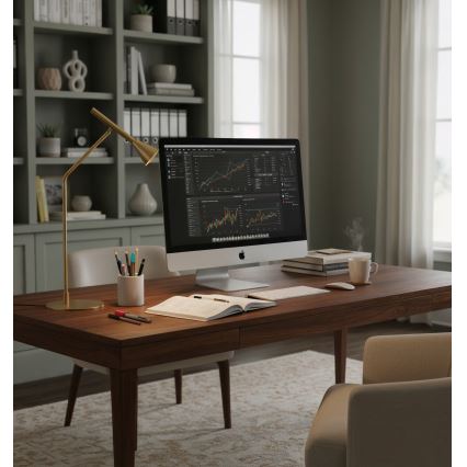 Ideal Lux - LED Stmievateľná dotyková stolná lampa DIESIS LED/6,5W/230V CRI 90 zlatá