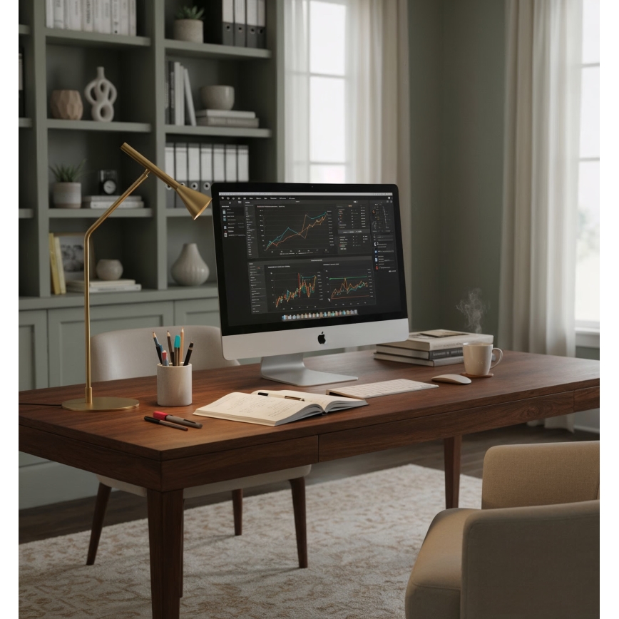 Ideal Lux - LED Stmievateľná dotyková stolná lampa DIESIS LED/6,5W/230V CRI 90 zlatá