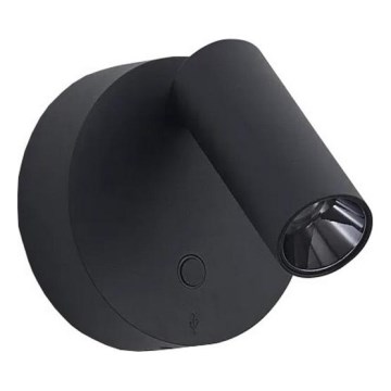 Ideal Lux - LED stmievateľné dotykové nástenné bodové svietidlo ELF LED/3W/230V CRI 95 čierna