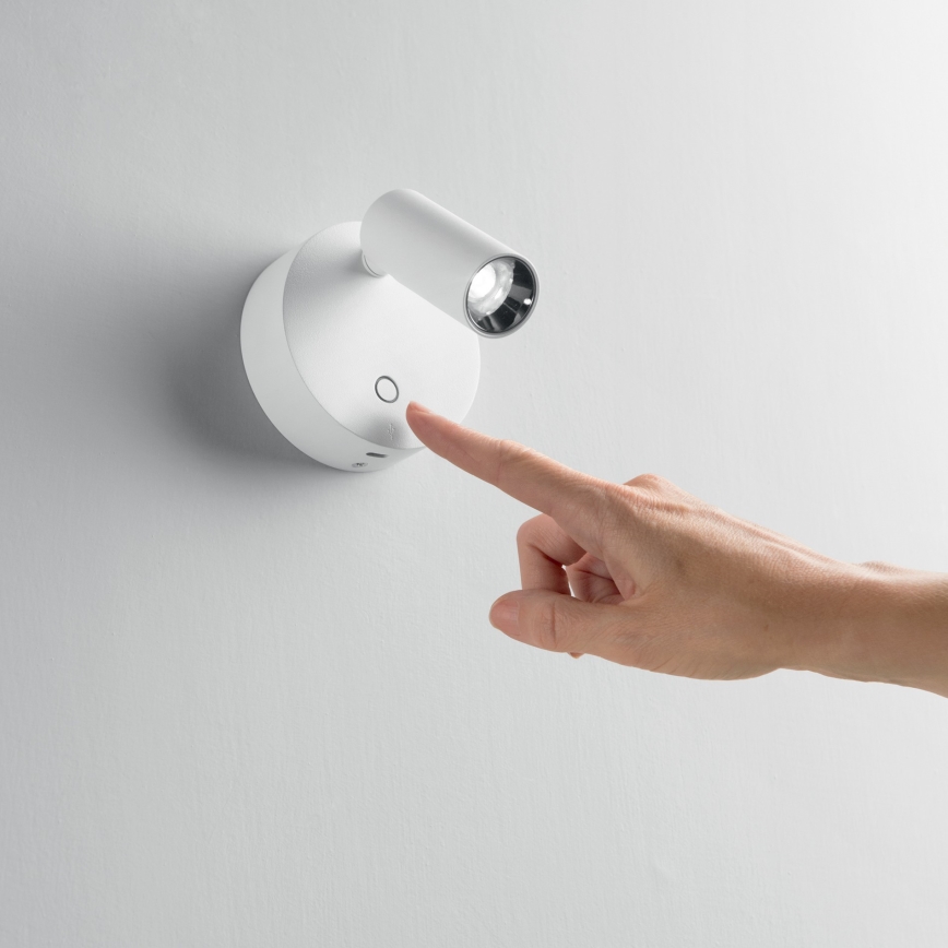 Ideal Lux - LED stmievateľné dotykové nástenné bodové svietidlo ELF LED/3W/230V CRI 95 biela