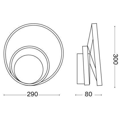 Ideal Lux - LED stmievateľné nástenné svietidlo OZ LED/28W/230V CRI 90 biela