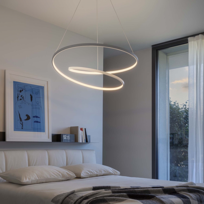 Ideal Lux - LED stmievateľný luster na lankách OZ LED/55W/230V, priemer 80 cm, CRI 90, biela