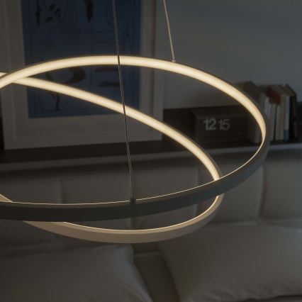 Ideal Lux - LED stmievateľný luster na lankách OZ LED/55W/230V, priemer 80 cm, CRI 90, biela