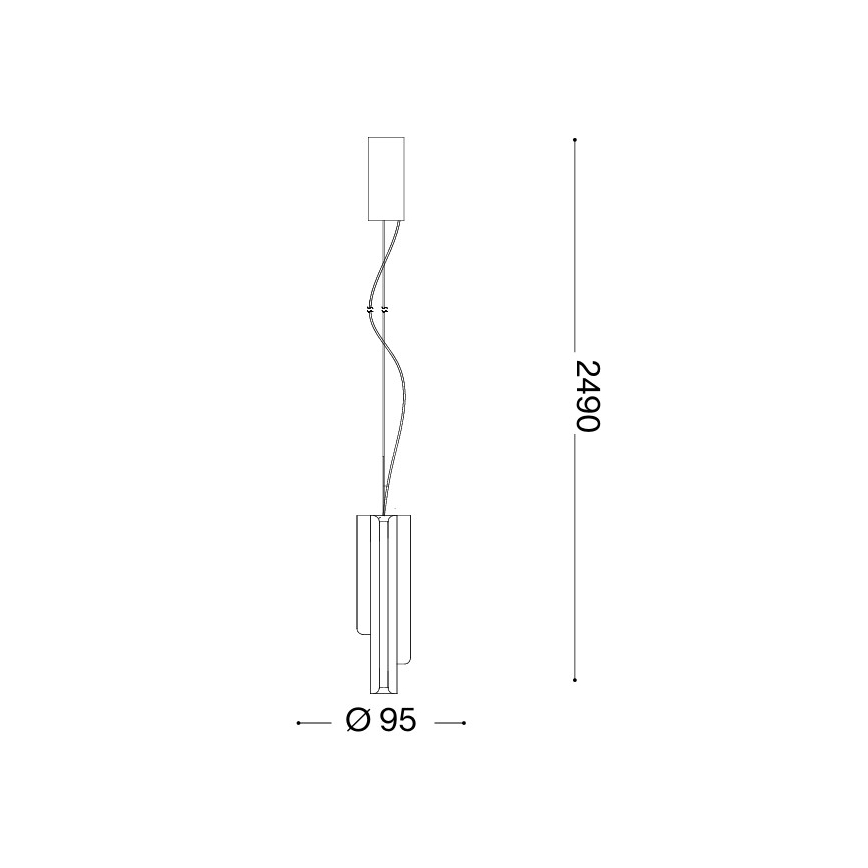 Ideal Lux - LED stmievateľný závesný luster DORICA 3xLED/9W/230V CRI 90 pr. 9,5 cm biela