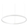 Ideal Lux - LED Stmievateľný luster na lanku ORACLE SLIM LED/39W/230V 3000K pr. 70 cm biela